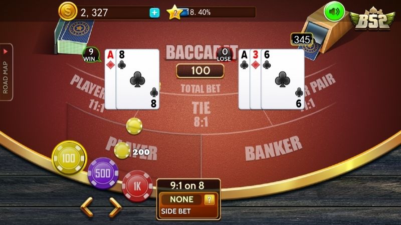Hệ thống sẽ auto tính điểm để xác định 2 cửa Player và Banker có được nhận thêm lá thứ 3